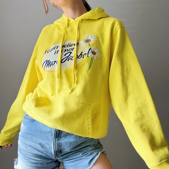 Marc Jacobs | Tops | Marc Jacobs X Ava Nirui I Cant Believe Its Not Marc  Jacobs Yellow Hoodie | Poshmark